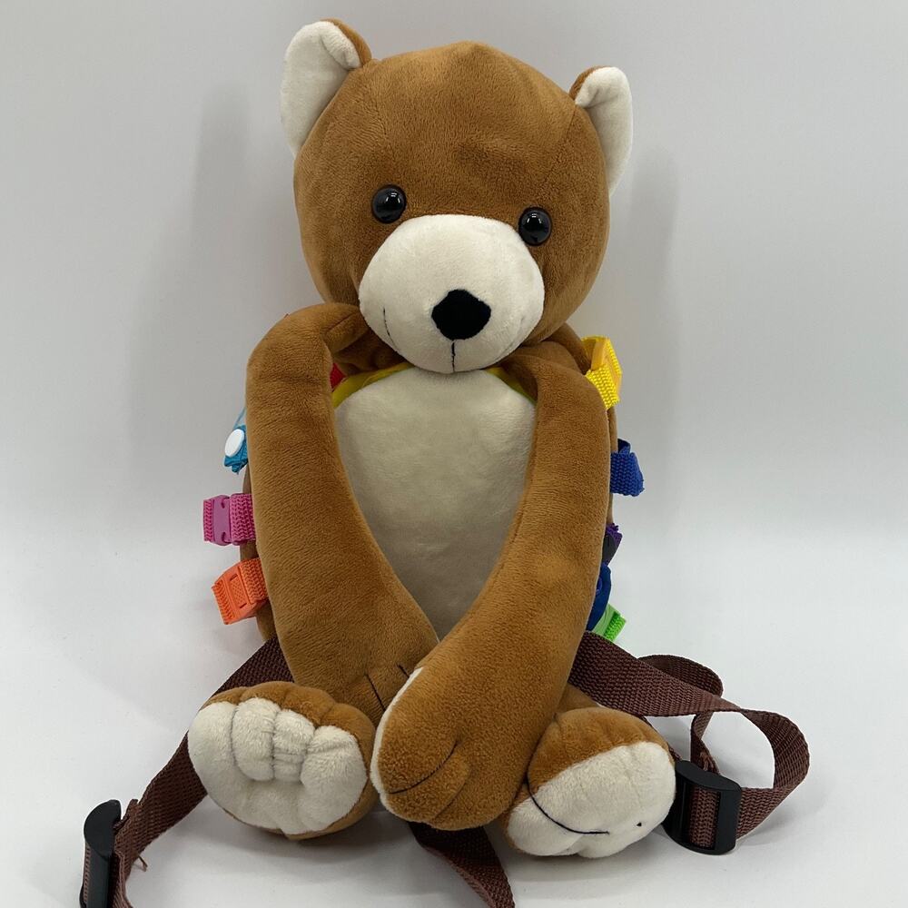 Bear Backpack Buckle Toys Billy Toddler Montessori Plush Clock Learning Pre K